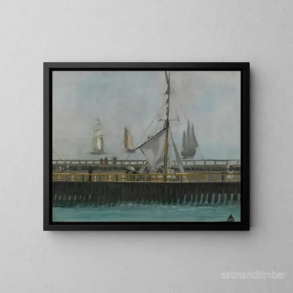 Reproduktion av målningen Le quai de Boulogne-sur-Mer - Édouard Manet