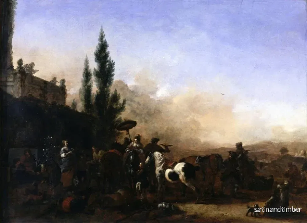 Reproduktion av målningen Le Retour de Hawking - Philips Wouwerman - Bild 2