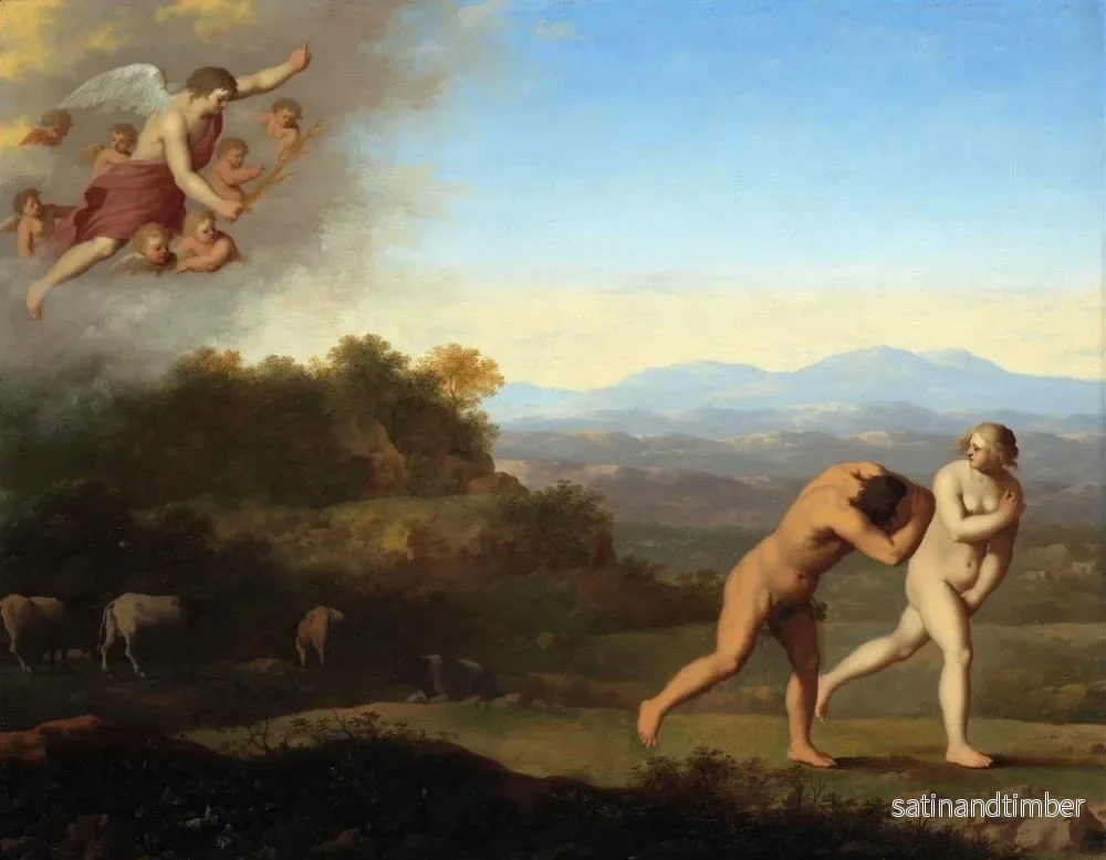 Reproduktion av målningen L'Expulsion du paradis - Cornelis van Poelenburch - Bild 2
