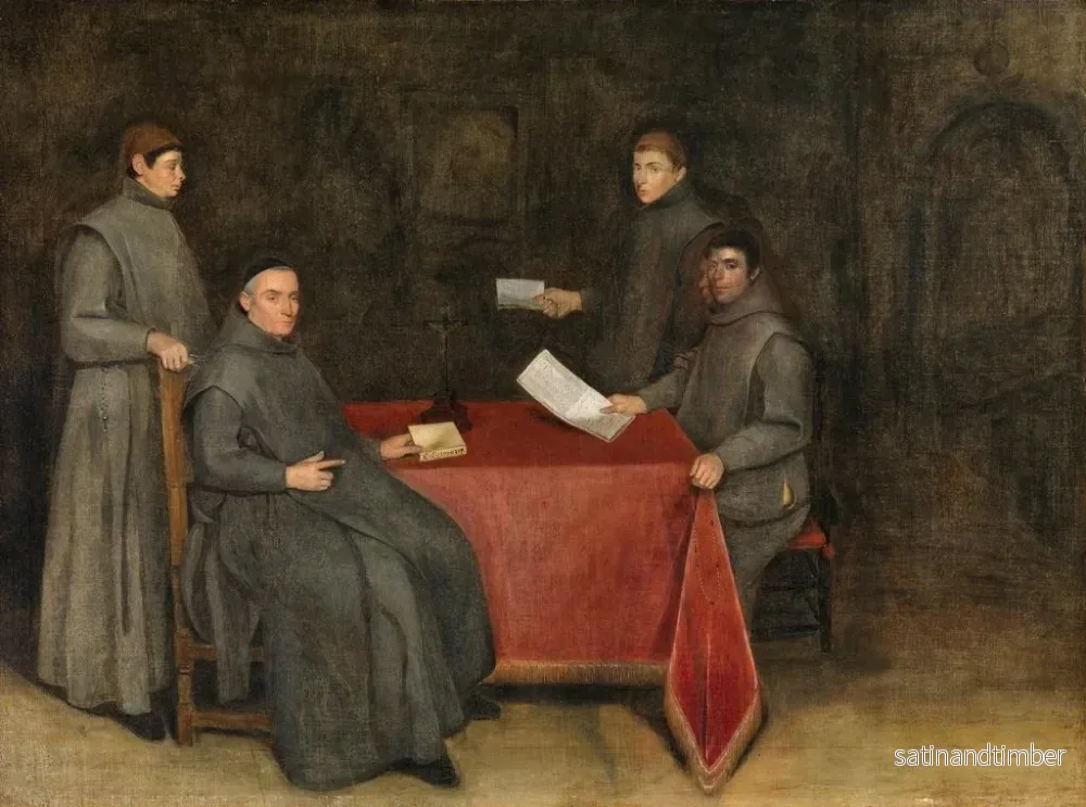 Reproduktion av målningen av fyra franciskanska munkar - Gerard ter Borch - Bild 2