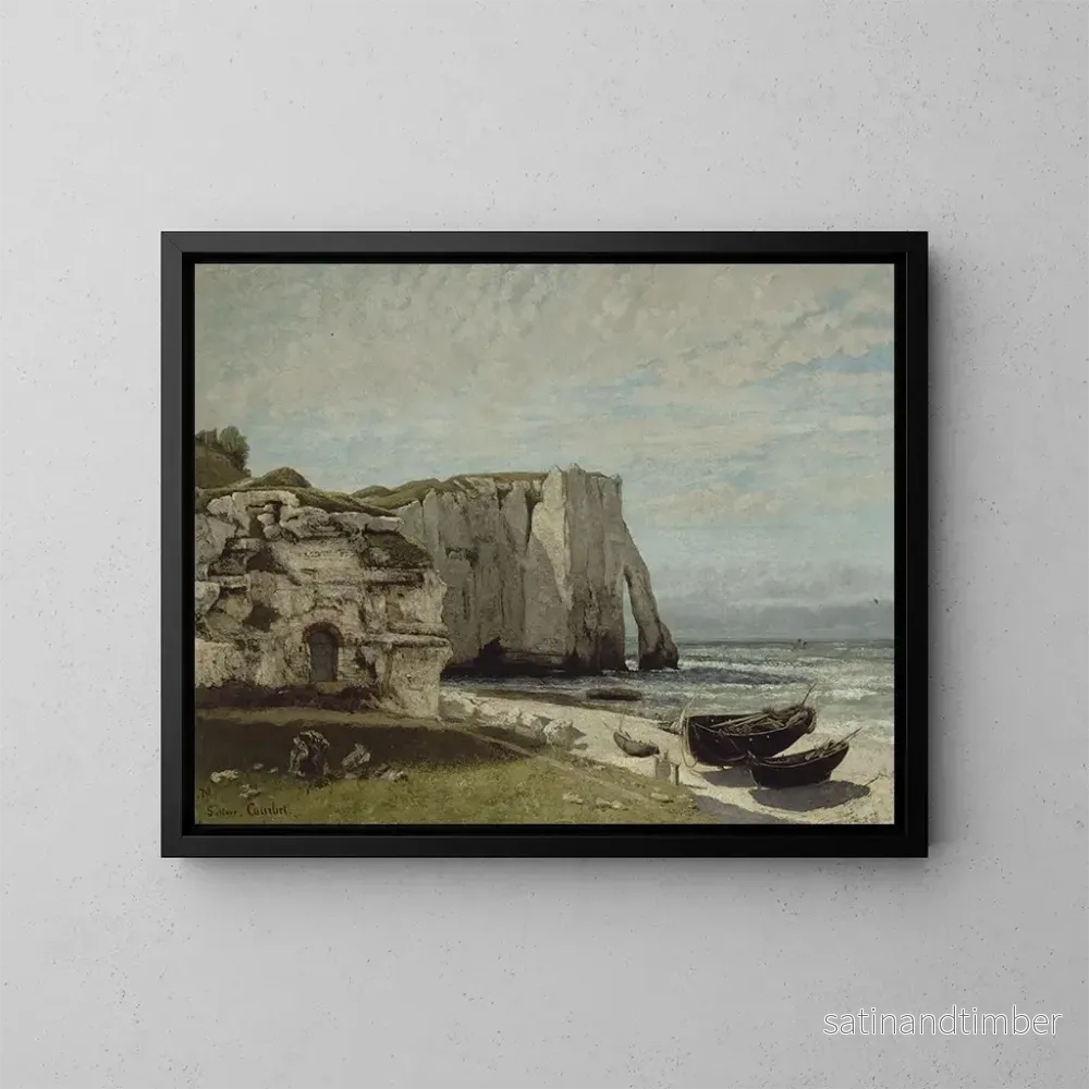 Reproduktion av målningen Les falaises d'Étretat après la tempête - Gustave Courbet