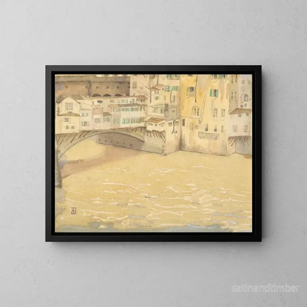 Reproduktion av målningen Le Pont Vecchio - John Ireland Howe Downes