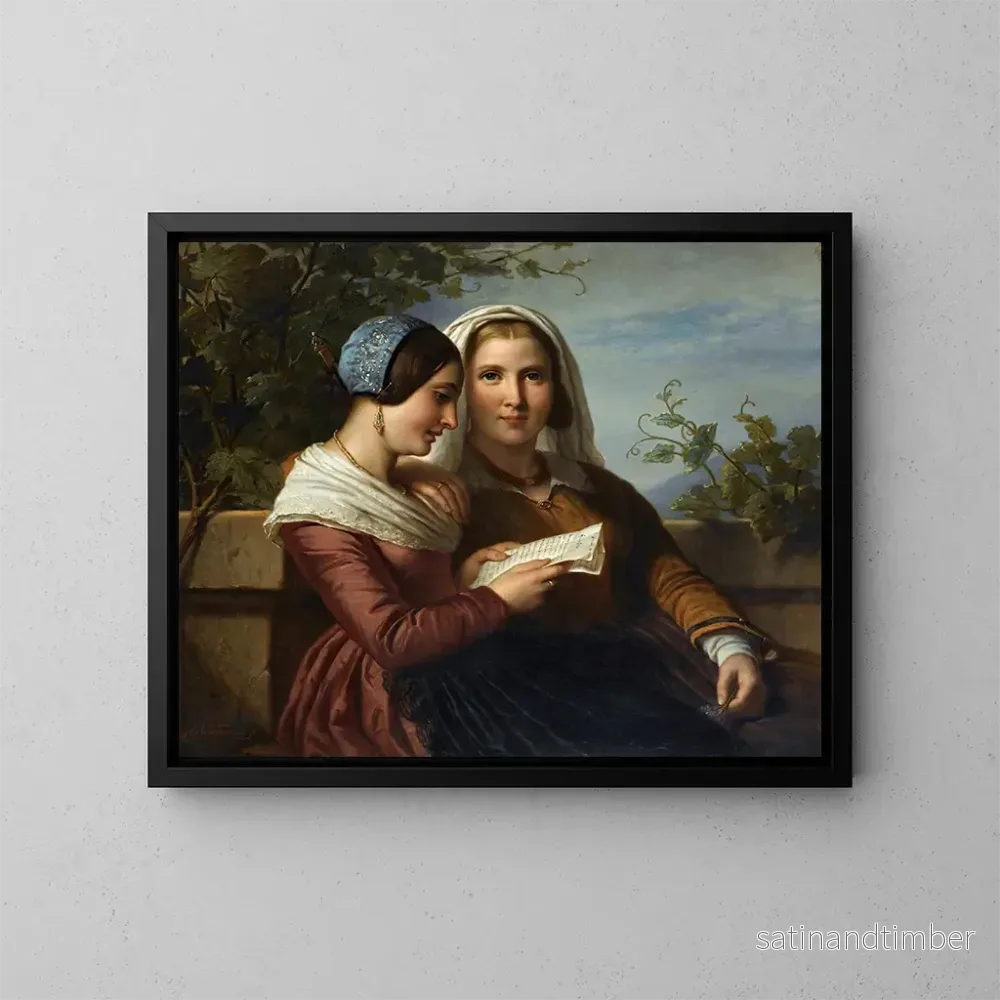Reproduktion av målningen La Lettre d'amour - Jan Adam Kruseman