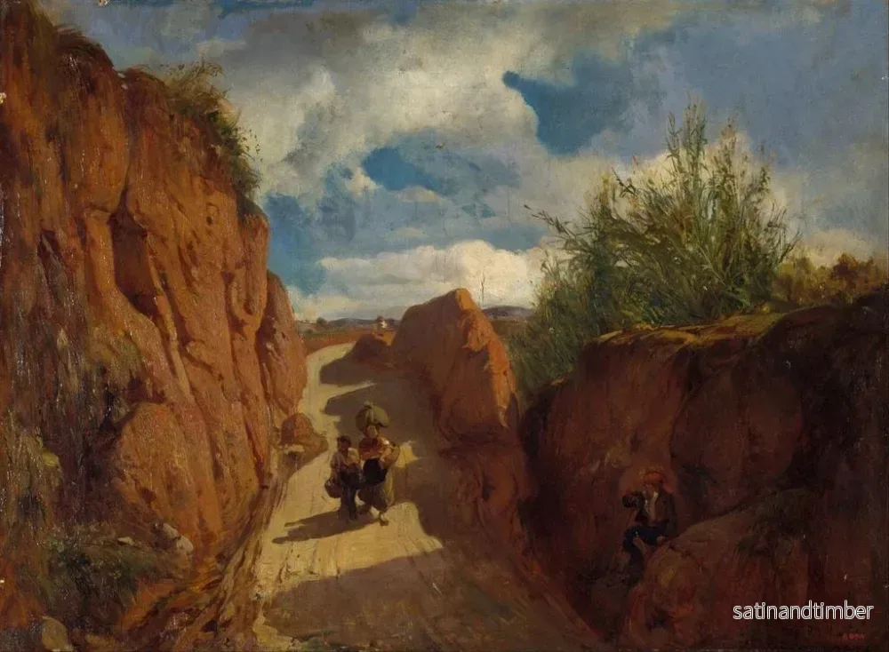 Reproduktion av målningen Le chemin vers Granollers - Ramon Martí i Alsina - Bild 2