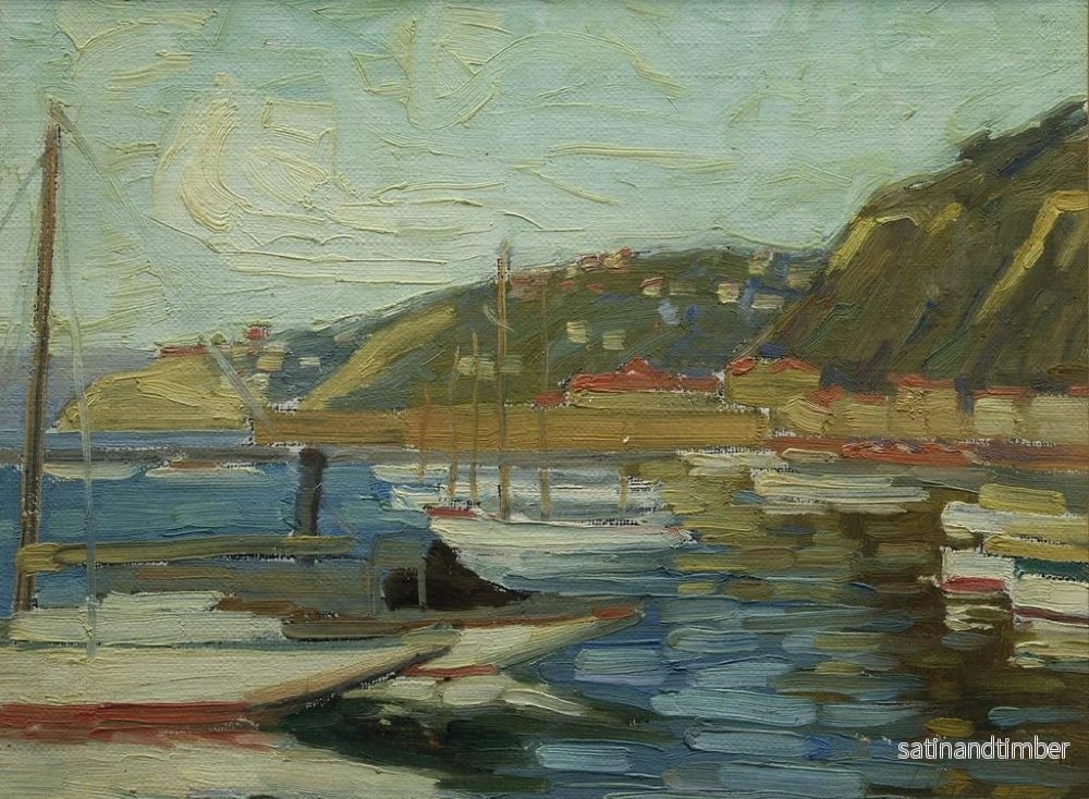 Reproduktion av målningen Baie orientale, Wellington - Ernest George Hood - Bild 2