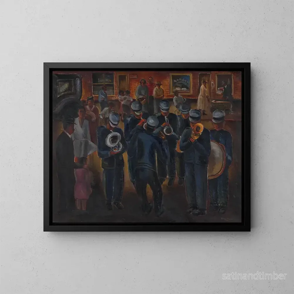 Reproduktion av målningen Orchestre des orphelins de Harlem - Malvin Gray Johnson