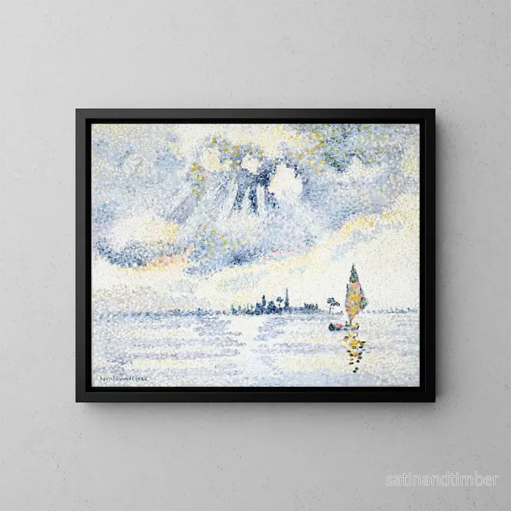 Reproduktion av målningen Solnedgång över lagunen i Venedig – Henri-Edmond Cross