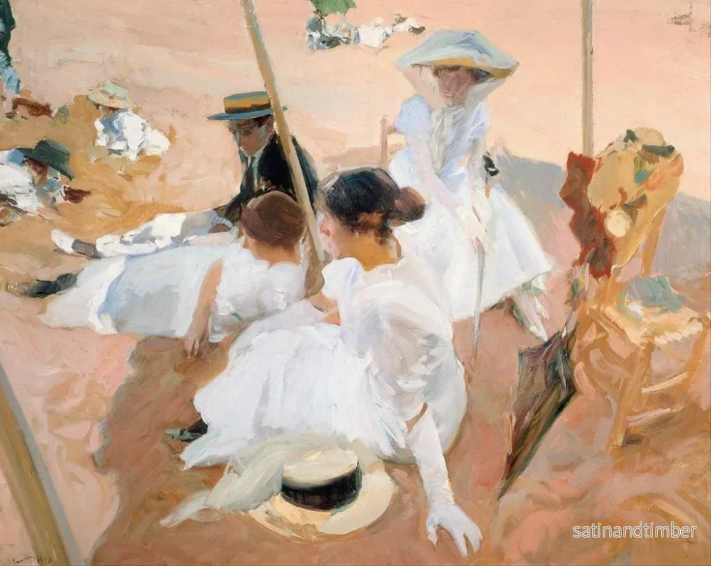 Reproduktion av målningen Under markisen på Zarauz-stranden - Joaquín Sorolla - Bild 2