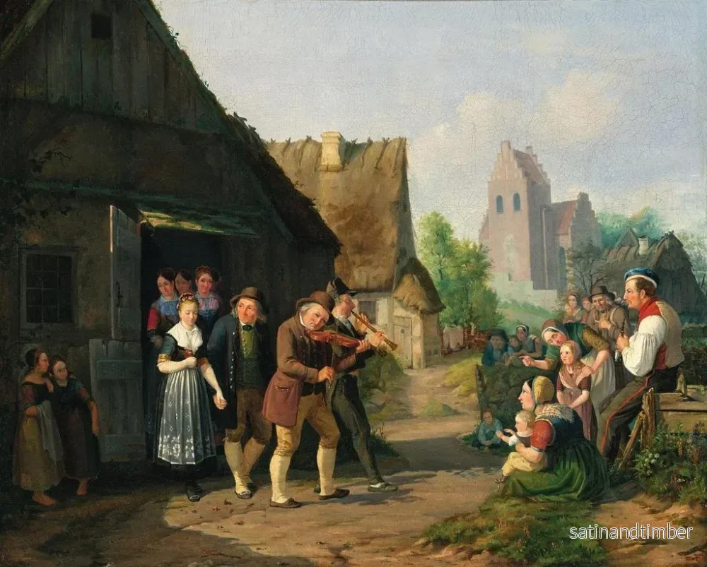 Reproduktion av målningen La Procession de mariage - Paul August Plum - Bild 2