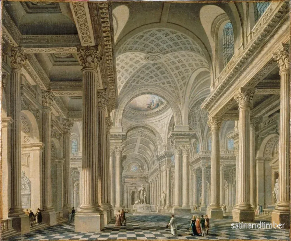 Reproduktion av målningen av interiören i Madeleine-kyrkan efter Contant d'Ivrys projekt - Pierre-Antoine Demachy - Bild 2