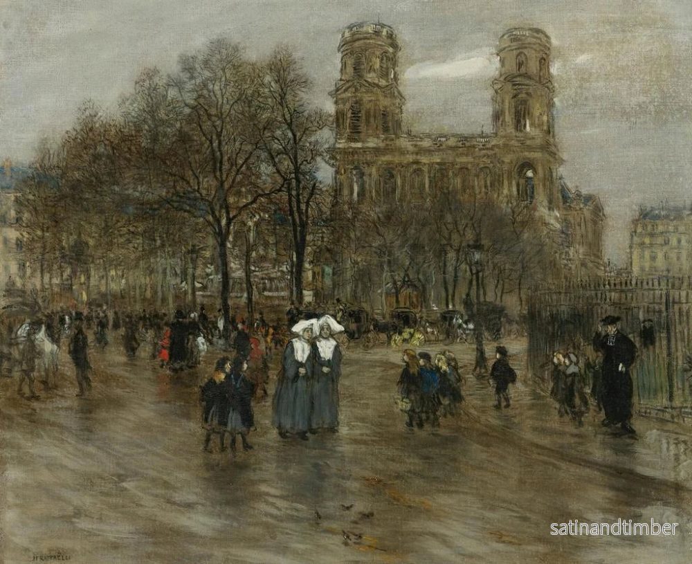 Reproduktion av målningen Place Saint-Sulpice, Paris - Jean François Raffaëlli - Bild 2