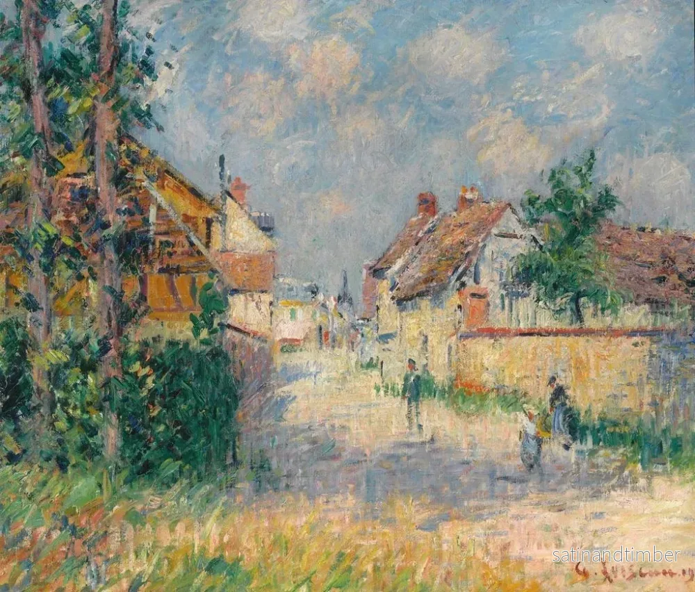Reproduktion av målningen Rue Saint-Cyr-du-Vaudreuil - Gustave Loiseau - Bild 2