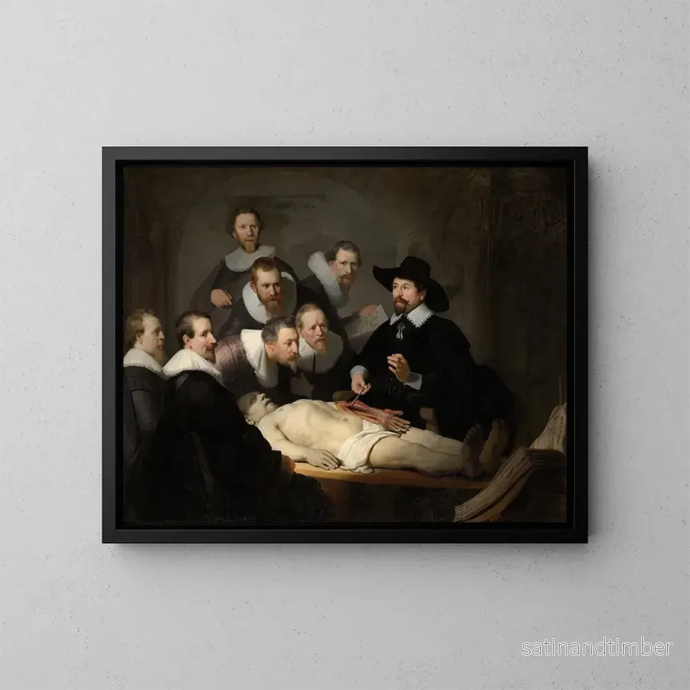 Reproduktion av målningen La leçon d'anatomie du docteur Nicolaes Tulp - Rembrandt van Rijn