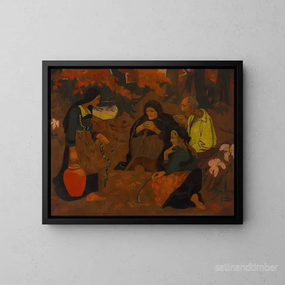 Reproduktion av målningen Les mangeurs de serpents - Paul Sérusier