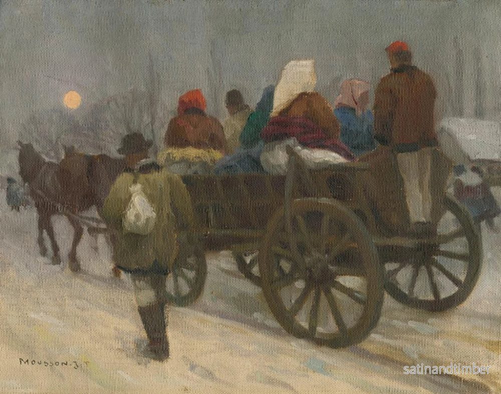 Reproduktion av målningen Korg på marknaden - Jozef Teodor Mousson - Bild 2