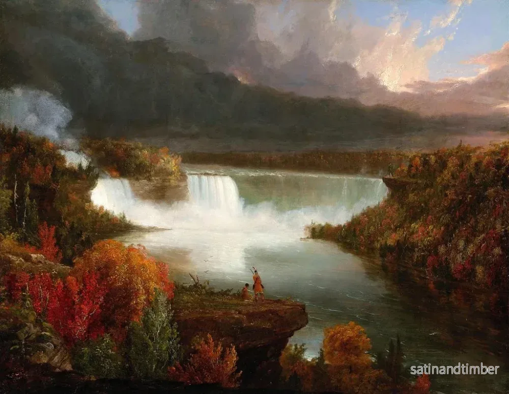 Reproduktion av målningen avlägsen vy över Niagarafallen - Thomas Cole - Bild 2