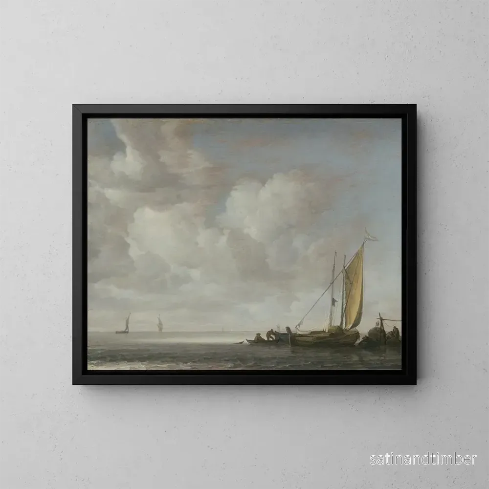 Reproduktion av målningen Mer lugn - Simon de Vlieger