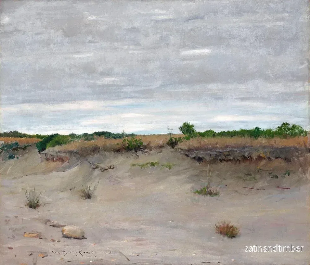 Reproduktion av målningen Sables balayés par le vent - William Merritt Chase - Bild 2