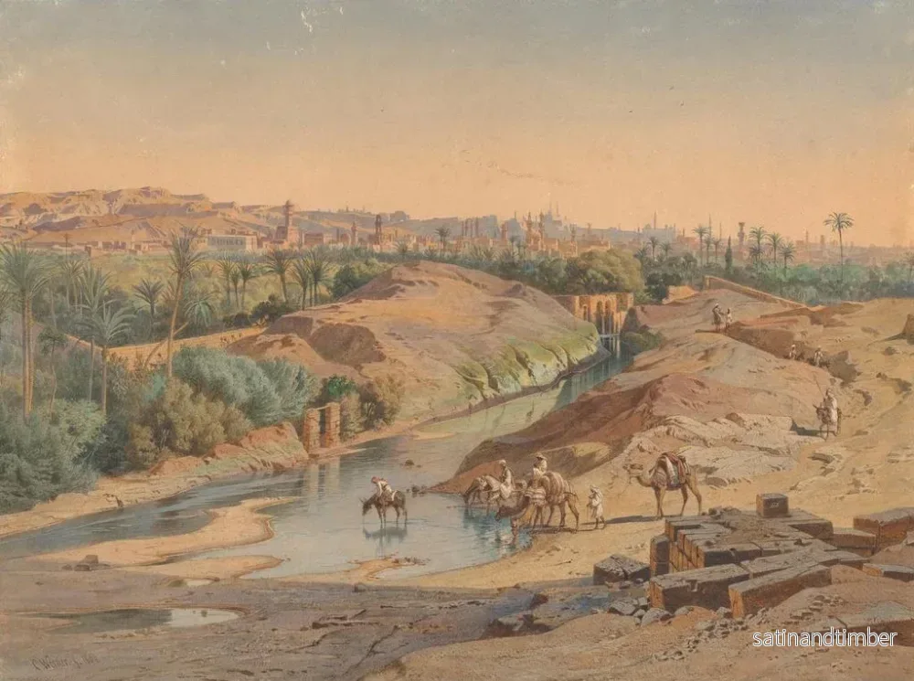 Reproduktion av målningen På periferin av Kairo - Carl Friedrich Heinrich Werner - Bild 2
