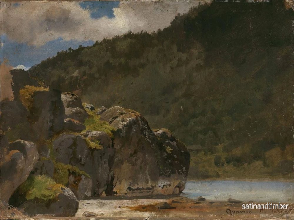 Reproduktion av målningen av Kvamsy i Sognefjorden - Hans Gude - Bild 2