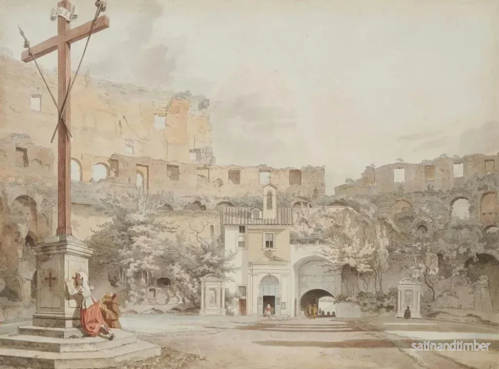Reproduktion av målningen av insidan av Colosseum, Rom - William Pars - Bild 2