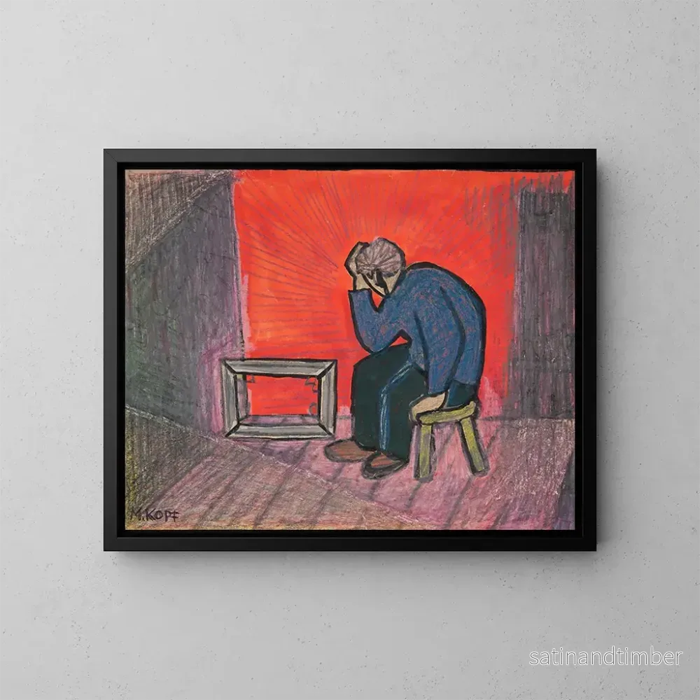 Reproduktion av målningen Malheur à l'artiste, malheur et pauvreté à foison - Marian Kopf