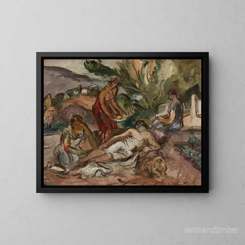 Reproduktion av målningen Les Baigneuses - Émile Othon Friesz