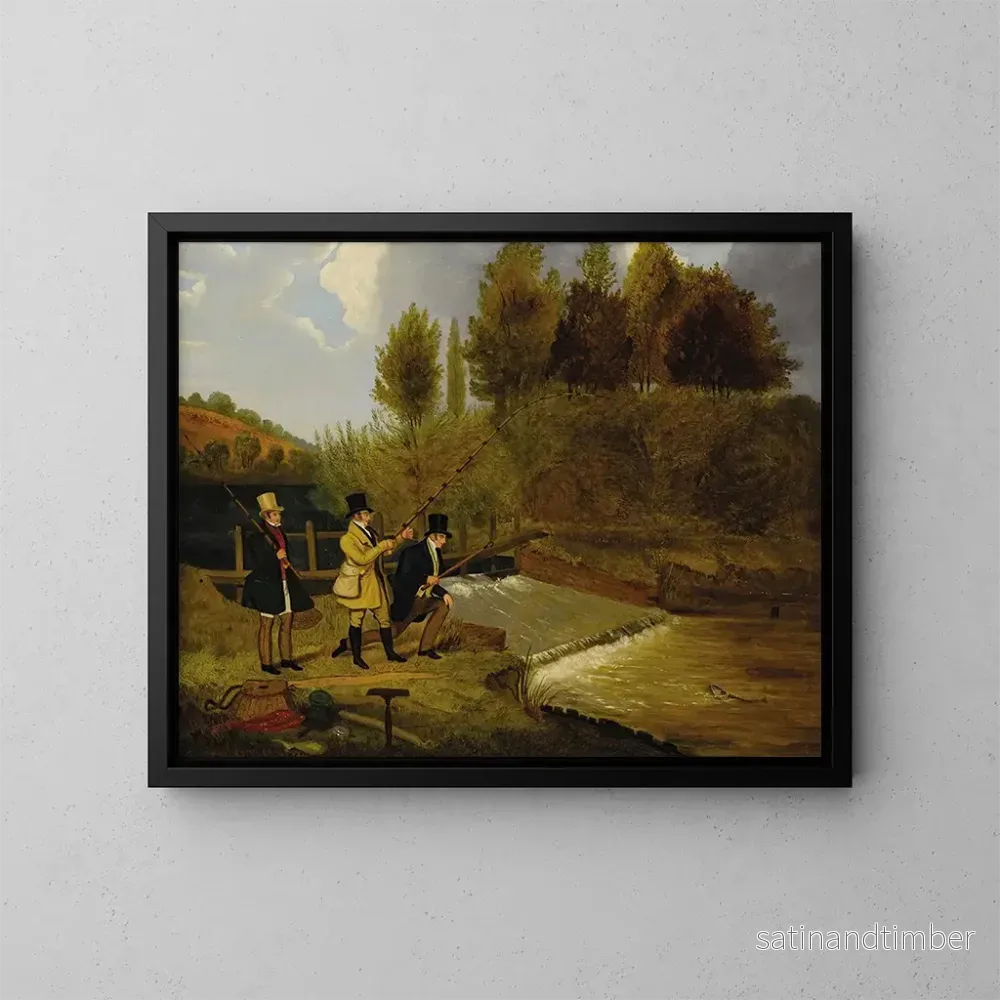 Reproduktion av målningen Aller à la pêche - James Pollard