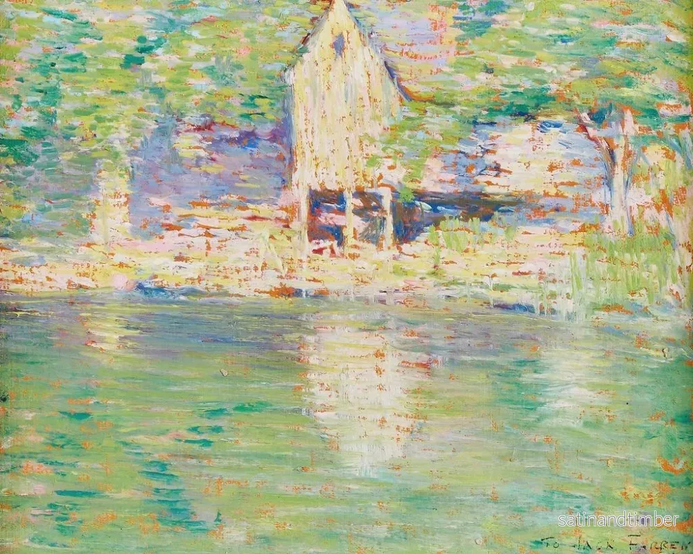 Reproduktion av målningen Scen vid floden i Giverny - Philip Leslie Hale - Bild 2