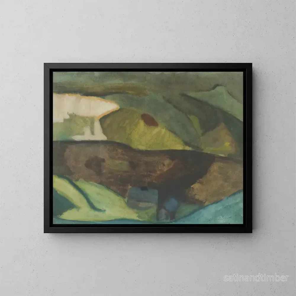 Reproduktion av målningen Cabanes de pêche au bord de la rivière Motif de Granvg Faxlven - Helmer Osslund