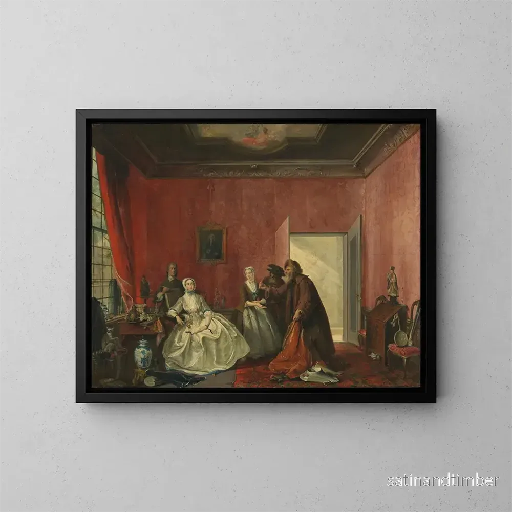 Reproduktion av målningen Johanna och de judiska köpmännen – Cornelis Troost Reproduktion av målningen Johanna och de judiska köpmännen – Cornelis Troost
