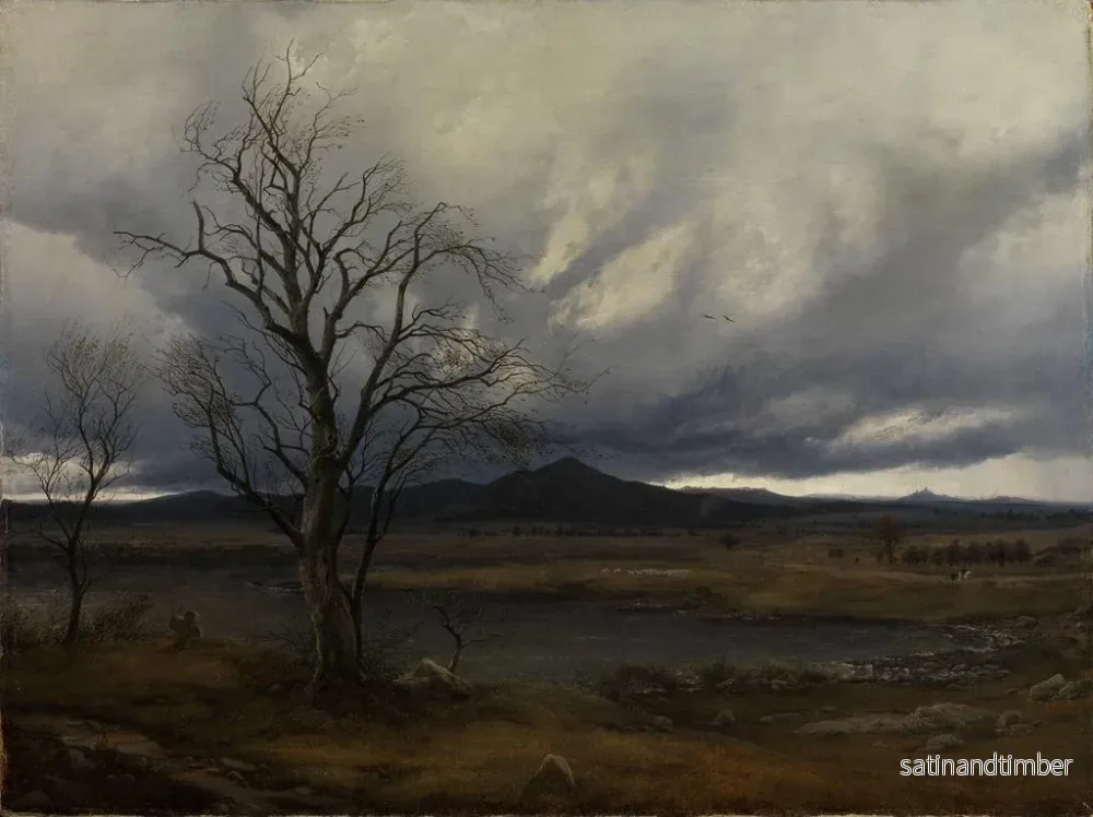 Reproduktion av målningen Landskap med åskväder som bryter ut - Carl Julius von Leypold - Bild 2