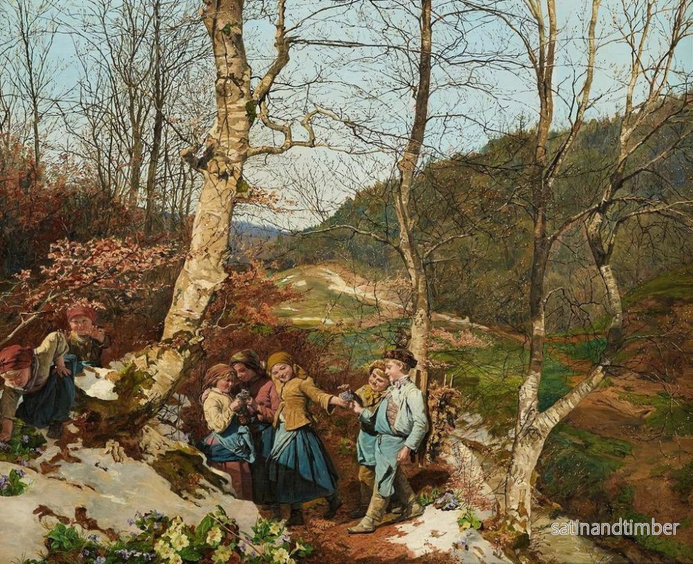 Reproduktion av målningen tidig vår i Wienerskogen - Ferdinand Georg Waldmüller - Bild 2