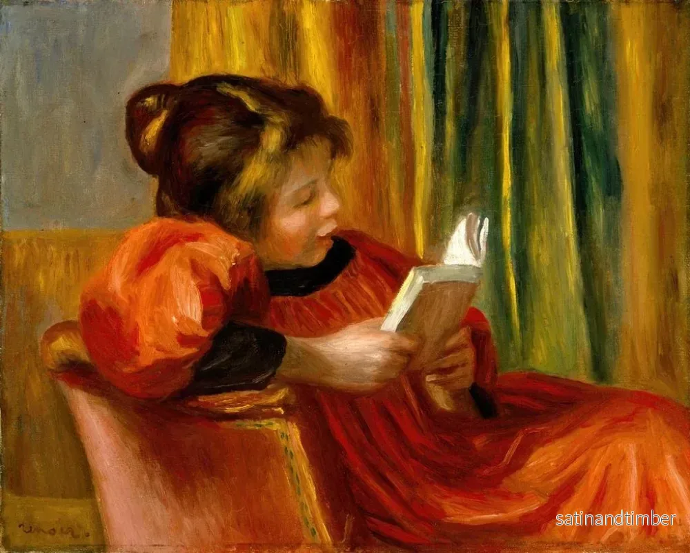 Reproduktion av målningen av flicka som läser - Pierre-Auguste Renoir - Bild 2