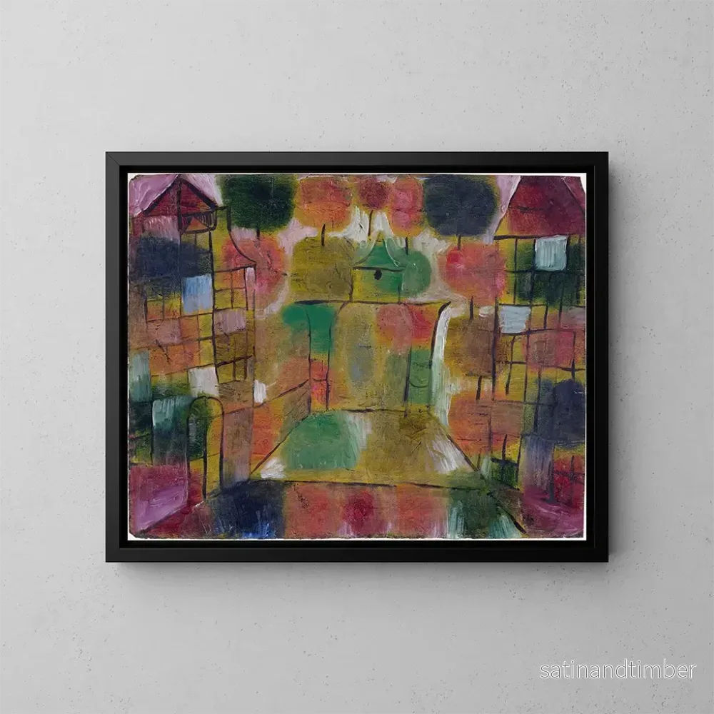 Reproduktion av målningen Träd och arkitektur: rytmer - Paul Klee
