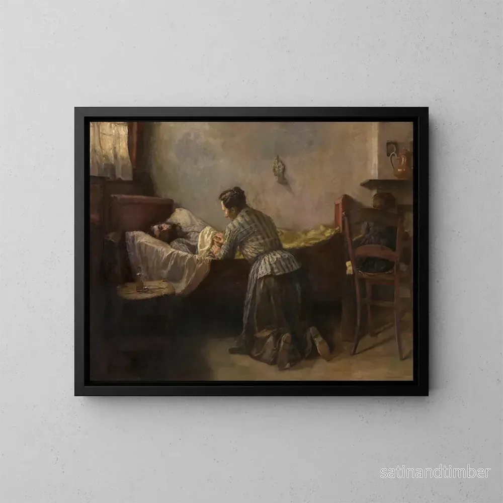 Reproduktion av målningen av en sjuk man - Leo Van Aken