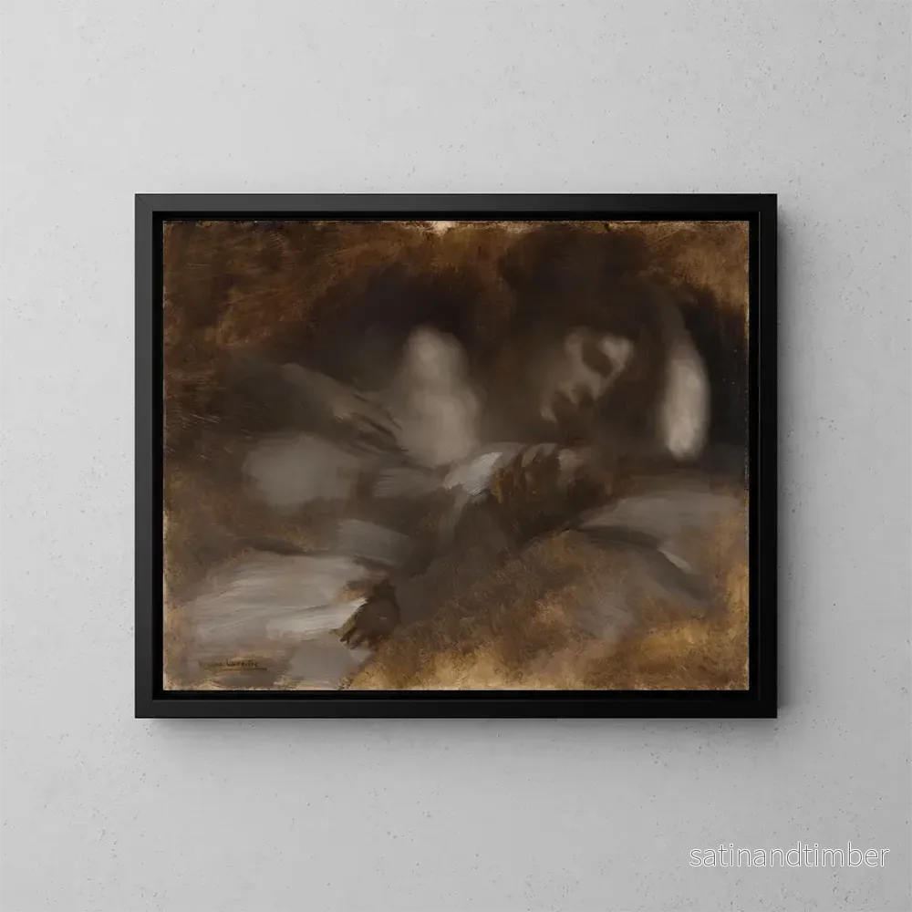 Reproduktion av målningen Le Sommeil - Eugène Carrière