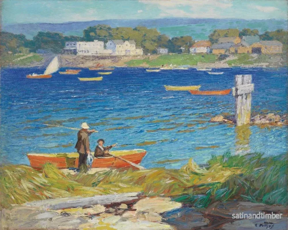 Reproduktion av målningen En fiskedag - Edward Henry Potthast - Bild 2