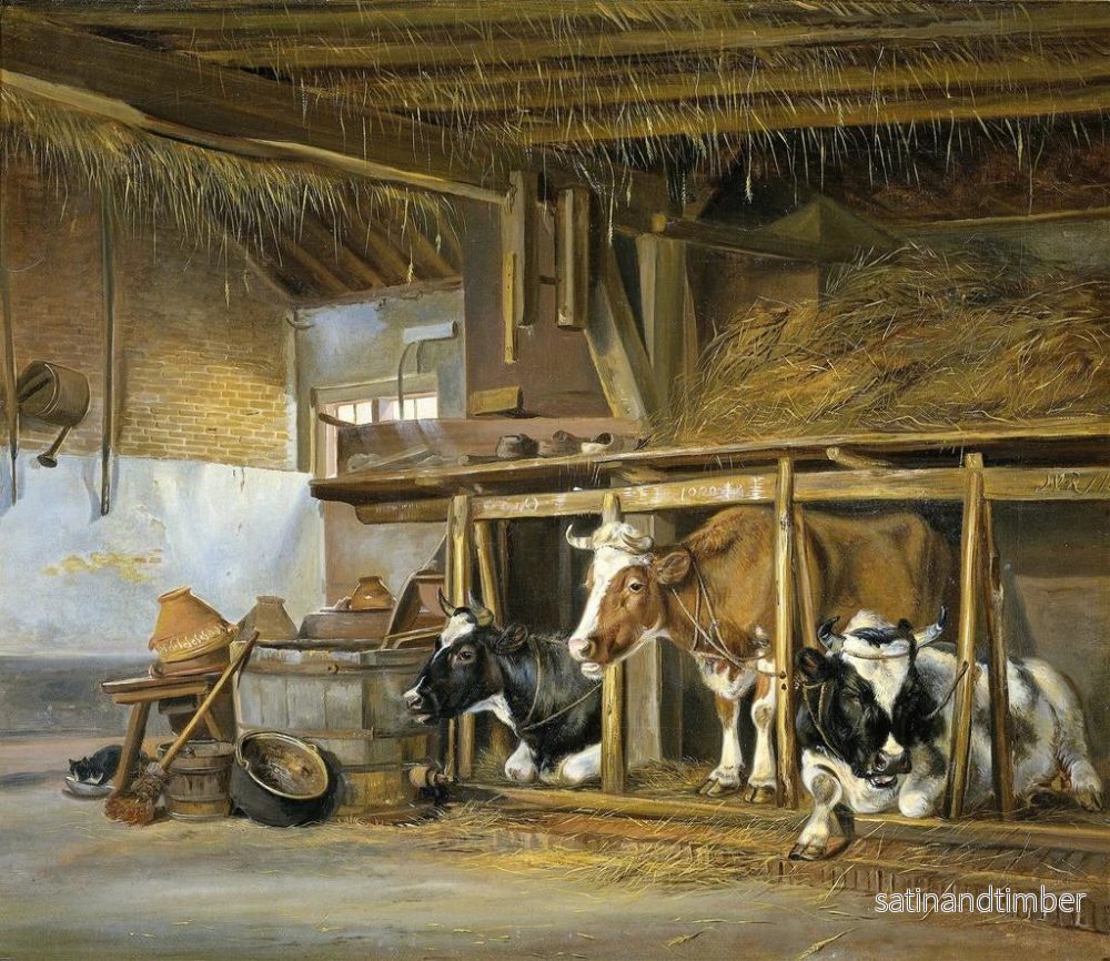 Reproduktion av målningen Vaches dans une étable - Jan van Ravenswaay - Bild 2