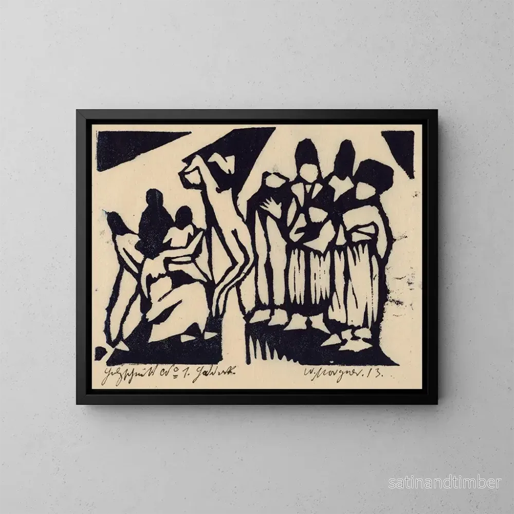 Reproduktion av målningen Crucifixion I - Wilhelm Morgner