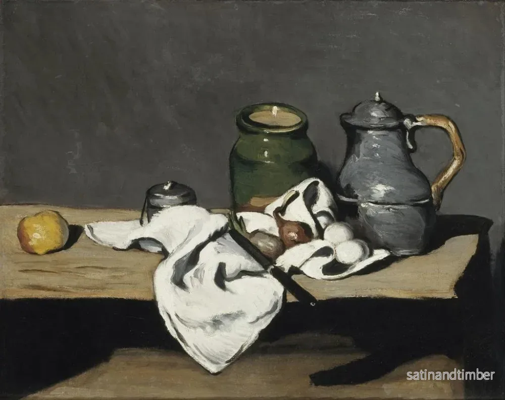 Reproduktion av målningen av stilleben med en vattenkokare - Paul Cézanne - Bild 2