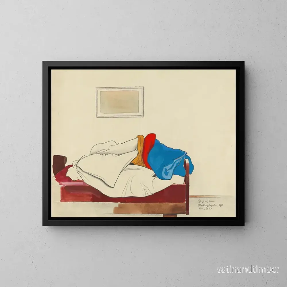Reproduktion av målningen Mon lit - Karl Wiener