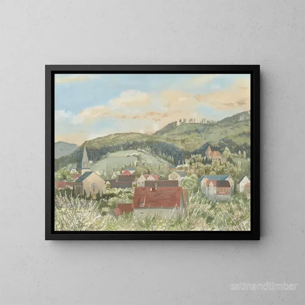 Reproduktion av målningen Vue de Seeheim - Thomas Dielmann