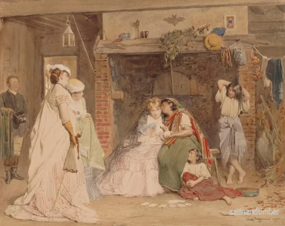 Reproduktion av målningen La lectrice de cartes - Charles Baugniet - Bild 2