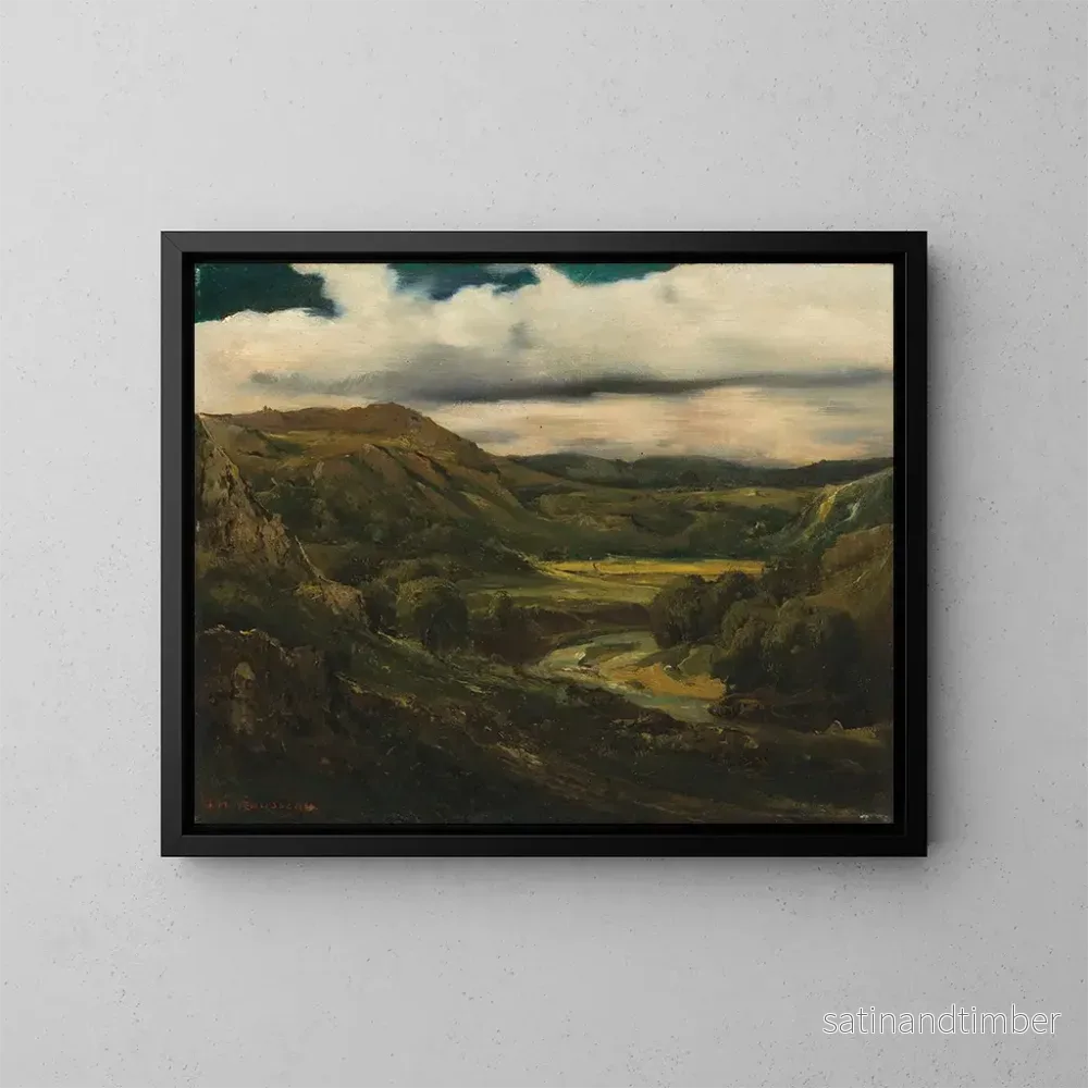 Reproduktion av målningen Vallées et montagnes d’Auvergne – Théodore Rousseau Reproduktion av målningen Vallées et montagnes d’Auvergne – Théodore Rousseau