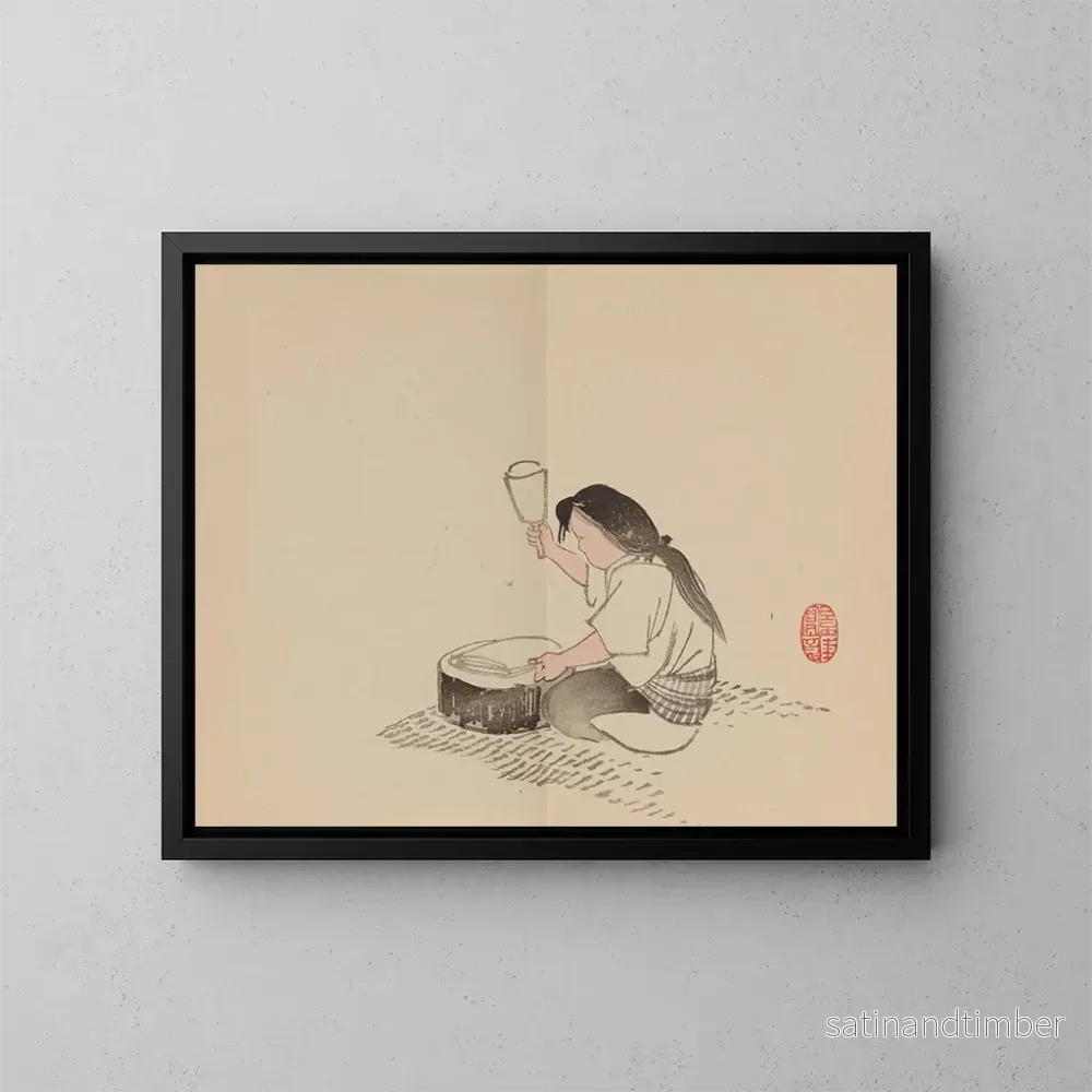 Reproduktion av målningen Keinen shugajō Pl. 78 - Imao Keinen