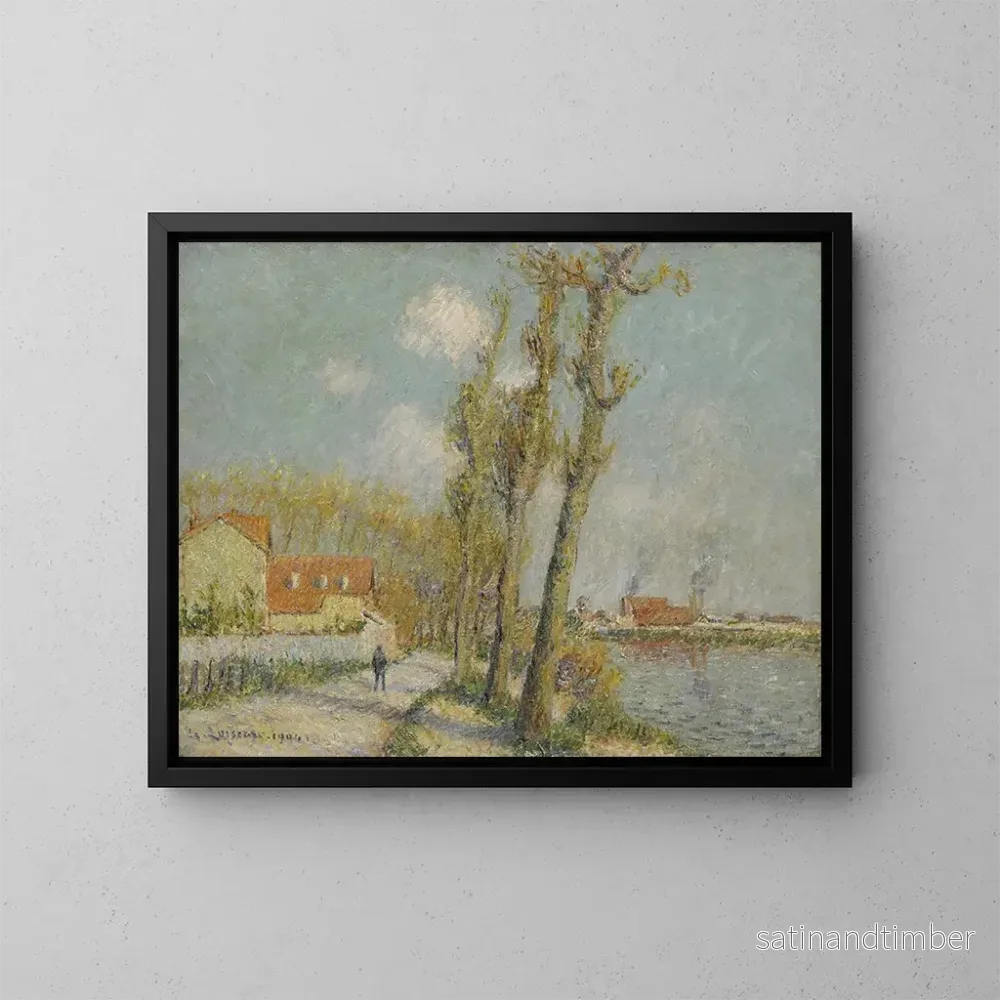 Reproduktion av målningen L'Oise à Pontoise - Gustave Loiseau