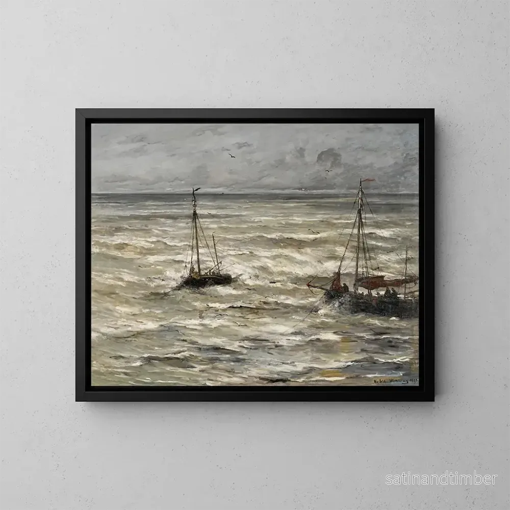 Reproduktion av målningen En mer – Hendrik Willem Mesdag