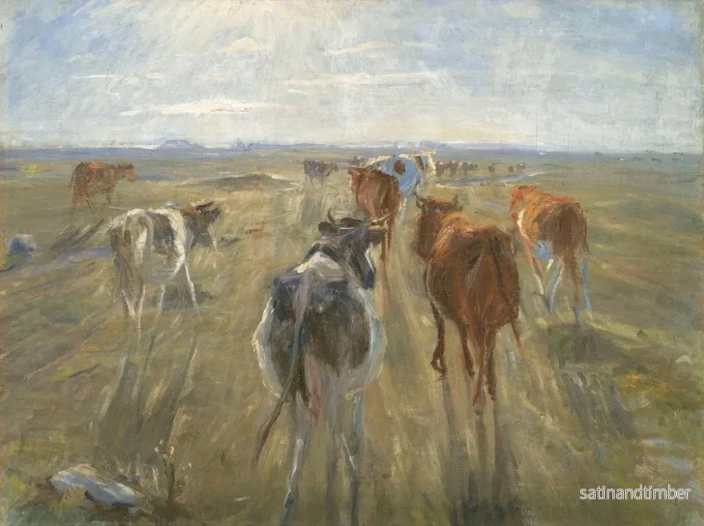 Reproduktion av målningen Ombres longues, bétail sur l'île de Saltholm - Theodor Philipsen - Bild 2