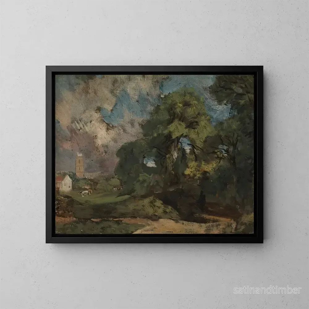 Reproduktion av målningen Stoke-by-Nayland - John Constable